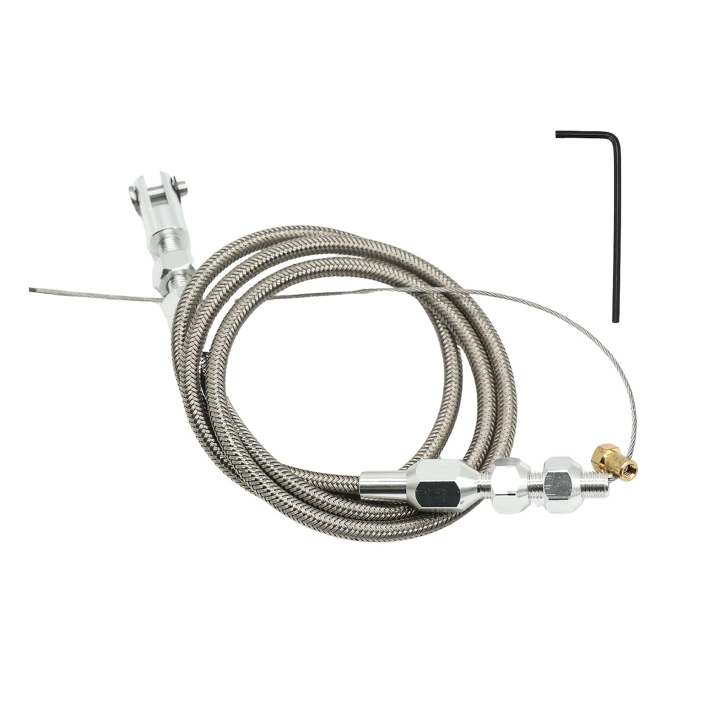 [Stainless Steel Throttle Cable] 36" (91.44Cm) Universal Throttle Cable Stainless Steel Fits for Ford, GM, And More, Without Battery