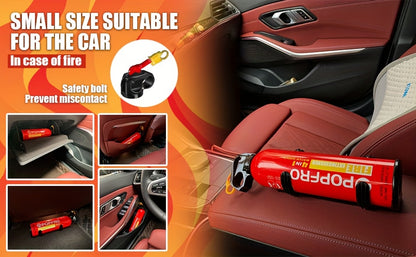 Portable Fire Extinguisher | Home, Garage, Kitchen, Car Four-in-One Small Fire Extinguisher | for Electrical, Textile Non-toxic, Easy to Clean | Wall-mounted