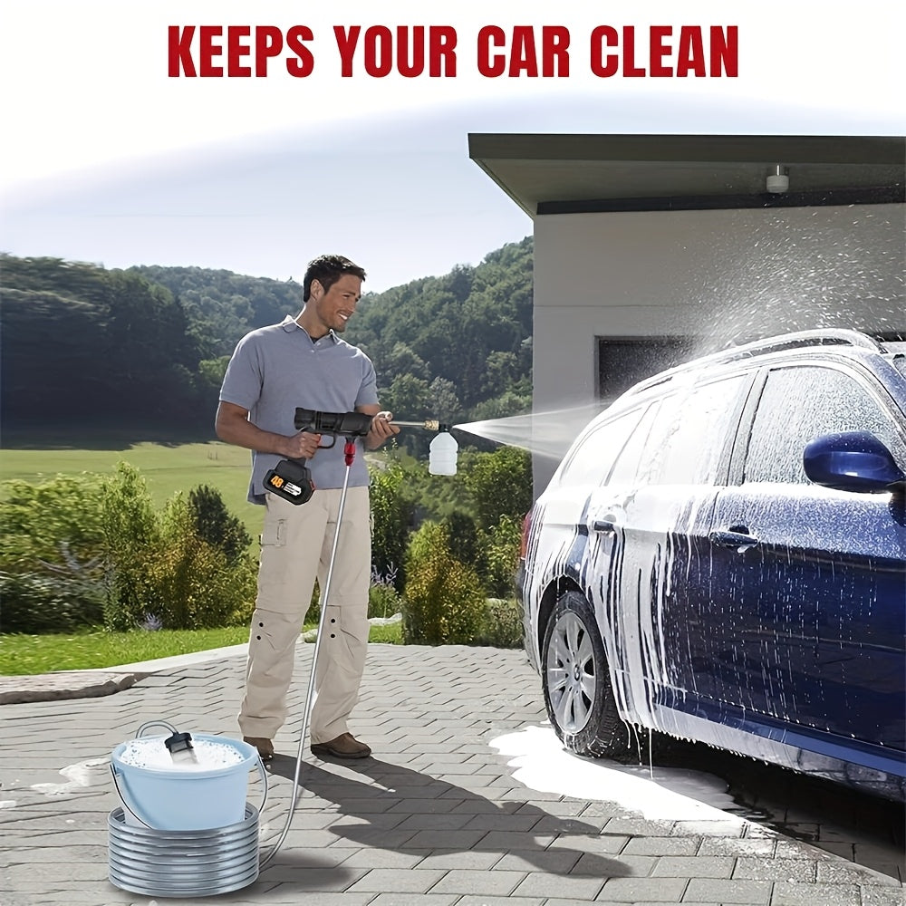 This Portable Charging Car Wash Tool Breaks The Limits of Faucets And Is Ready to Use with Water. Suitable for Car Cleaning, Garden Watering, And Home Floor Cleaning, It Is Super Convenient to Carry Outdoors