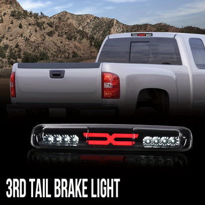 LED Rear Brake Light Cargo Lamp Compatible with Chevy Silverado And Sierra 1500/2500/3500 Models from 1999 to 2007, Without Battery