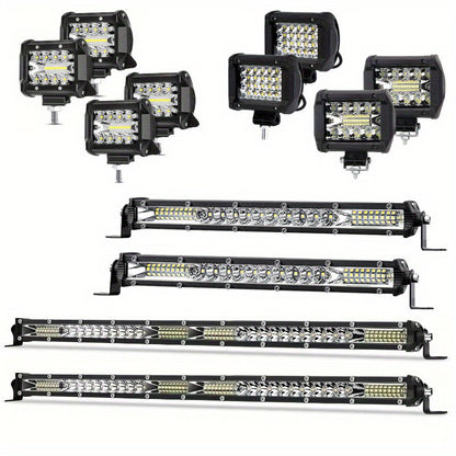 22inch 10inch LED Work Light Bar + 4inch LED Light Bar for Car Truck Offroad 4x4 Jeep SUV UTV ATV Tractor Off Road, No Battery Required