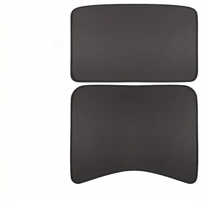 for The for TESLA Model 3 from 2017 to 2023, a Folding Sunshade with Thermal Insulation Is Available, Paired with a Set of Two Ice Crystal Sun Visors in Gray And Black, a Great Value Purchase