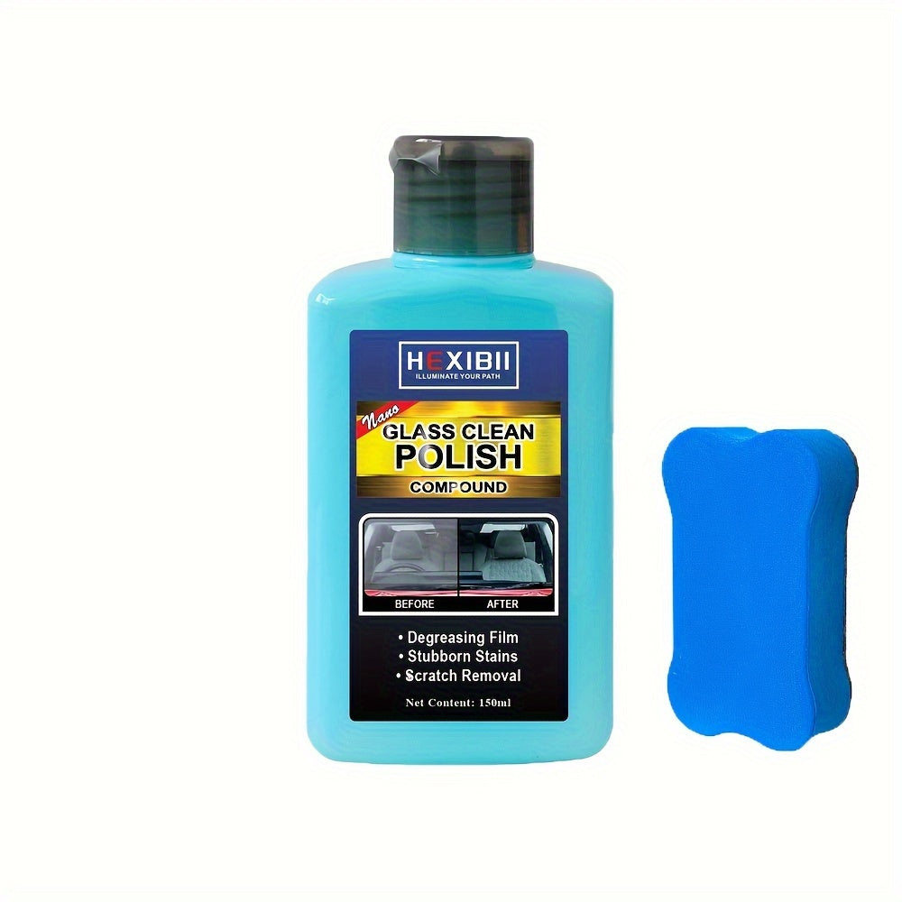 Car Glass Oil Film Cleaner, Glass Film Removal Paste, Car Windshield Glass Oil Film Remover for Auto and Home Eliminates Coatings to Restore Glass to Clear