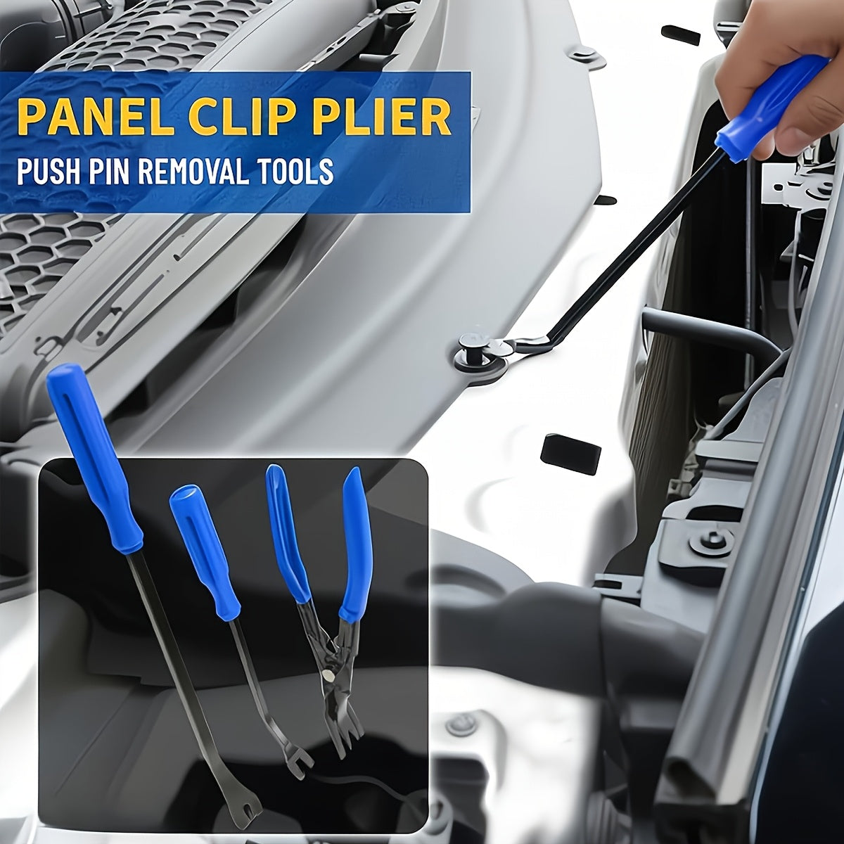 17pcs Professional Auto Trim Removal Tool Kit - with Picks, Pry Tools, Metal Scraper & Magnetic Telescopic Pickup for Car Dash, Panel, Bicycle Maintenance