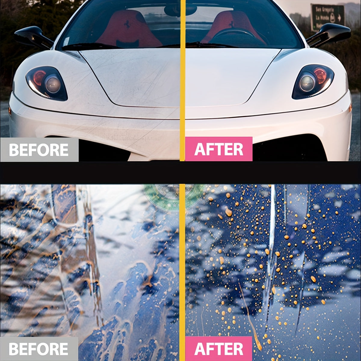 Advanced Nano Liquid Glass Paint Protection for Vehicles, Featuring a Hydrophobic Ceramic Coating That Repels Water, Resists UV Rays, And Offers Scratch Protection