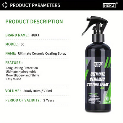 Car Paint Coating Spray, Car ProtectionCoating Spray, Multi-functional Coating Renewal Agent, Ceramic Car Coating Agent Spray, Fast-Acting Coating Spray