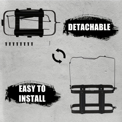 5 Gallons (20L) Fuel Storage Container Can Holder Mount, Jerry Can Mounting Holders, Lockable Mounting Bracket for Camping, RV, Motorcycle, And Overlanding, solely for Metal NATO Style, Gas Can Mount Rack, solely Rack