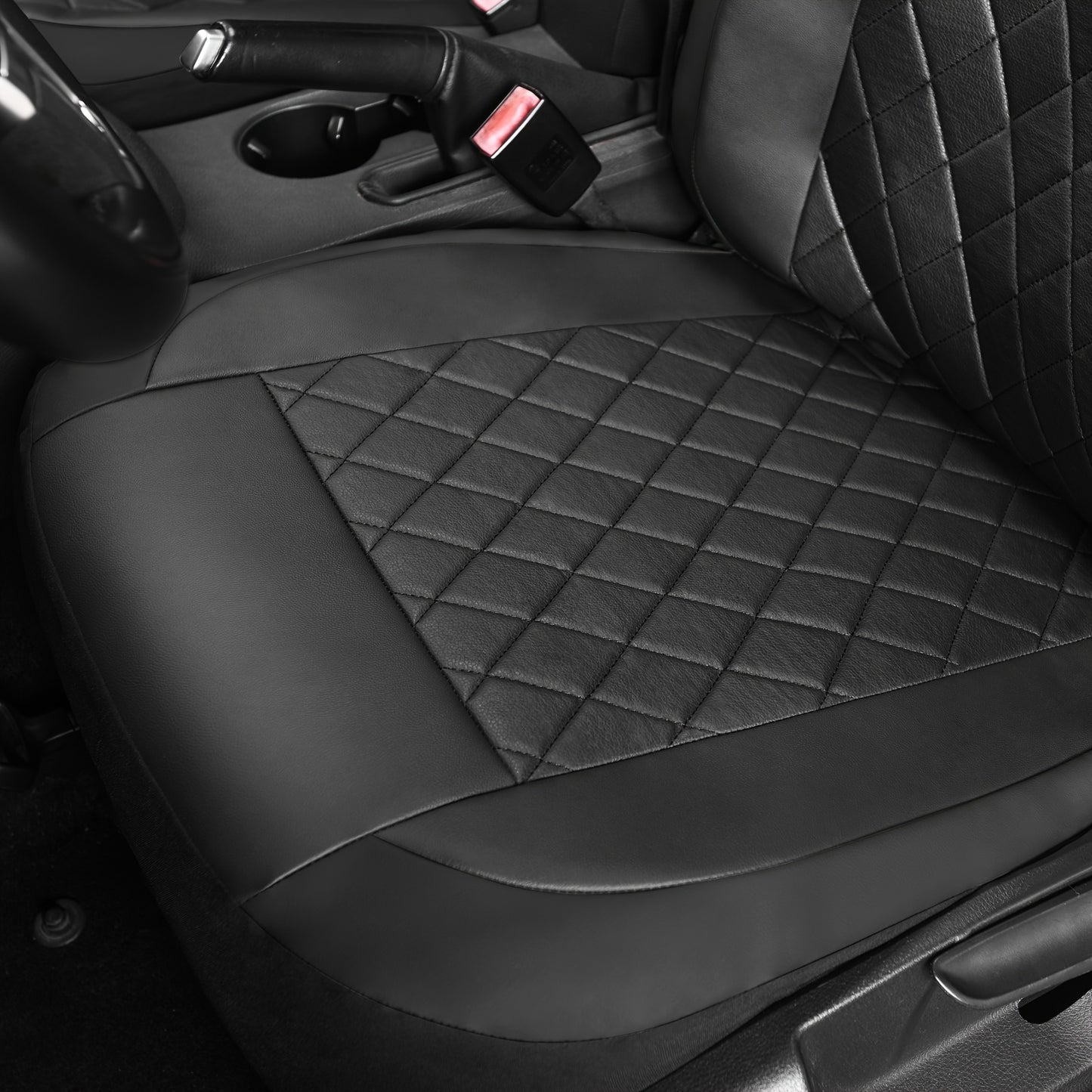Universal Faux Leather Car Seat Covers Full Set Car Seat Covers Full Set Front Seats And Rear Bench, Universal Fit 5 Seat Covers For SUV, Automotive Truck, for Jeep, for Bmw, Scratch Proof, Car Accessories For Men And Women