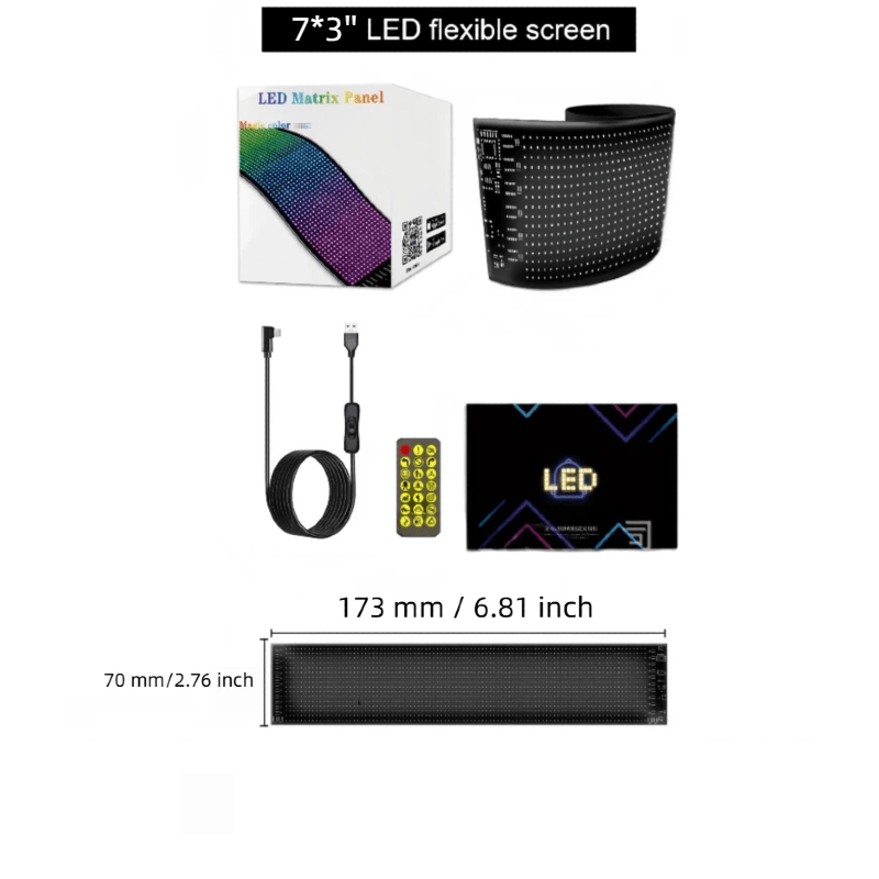 LED Devil Eye Lights for Car, Programmable Led Sign, Flexible LED Matrix Pixel Panel, USB Power Supply, Pre-Made Animation And Text Led Car Sign, APP& Remote Control, LED Sign for Car, Halloween, Christmas, New Year, And Birthday Decorations