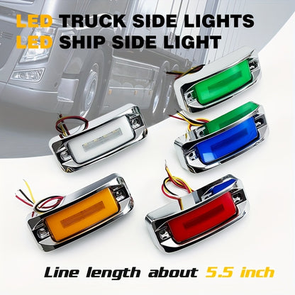 2pcs of Car Side Lights, LED High And Low Brightness + Strobe, Truck Side Signal Warning Lights, Decorative Flashing Lights for Night Driving