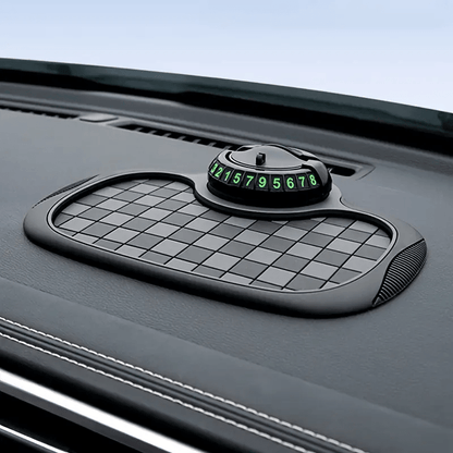 [Non-Slip PVC Dashboard Pad] Car Dashboard Pad With Rotating Mobile Phone Holder And License Plate - Non-Slip PVC, High Quality, Ergonomic Oval Design To Enhance Grip And Safe Driving