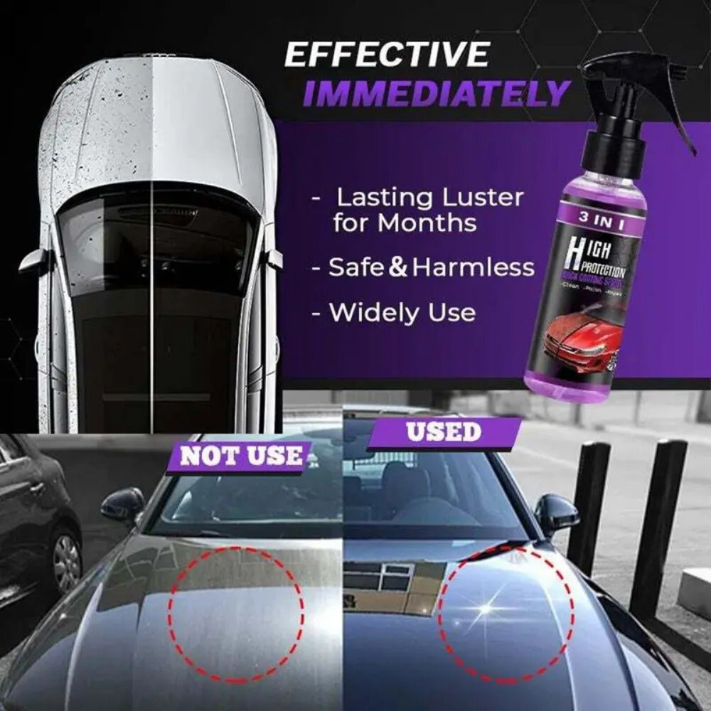 3/10pcs 3.38oz 3in 1 High Protection Quick Car Coat Ceramic Coating Spray Hydrophobic