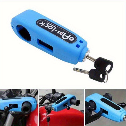 Anti-Theft Bike Lock Motorcycle Handlebar Lock, Heavy Duty ABS Portable Bicycle Lock for Scooter E-Bike, Compact Lightweight Security Lock with Reflective Strips