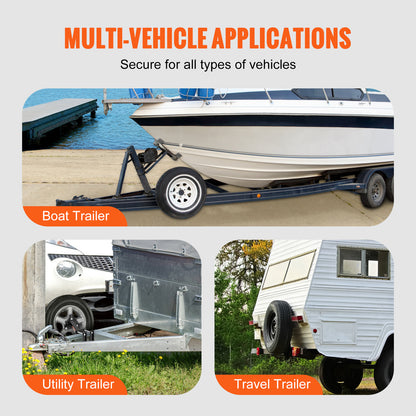 VEVOR Spare Tire Carrier, Trailer Spare Tire Mount, 160 lbs Capacity, Utility Trailer Accessories Fits Most 4 & 5 & 6 & 8 Lugs Wheels on 4", 4.25", 4.5", 4.75", 5", 5.5", 6", 6.5" Bolt Patterns