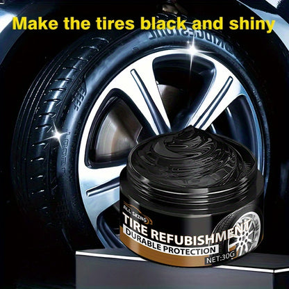 Tire Blackening Wax - Long-Lasting Shine & Protection, Scratch Concealment for , Bike, and Motorcycle Wheels - Revives and Covers Imperfections, High-Quality ABS Material, Wheel Care Solution|Sleek Appearance|Polished Finish, Tire Care for Cars