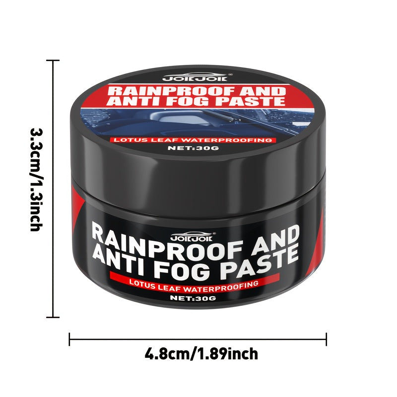 JOKJOK Waterproof Non-Wetting Car Glass Coating Wax - And -Fog And Rearview Mirror Polish, Fit for All Vehicles, Long-Lasting Rain Repellent Sprayable Paste (Before/After Protection) - Easy Application Kit