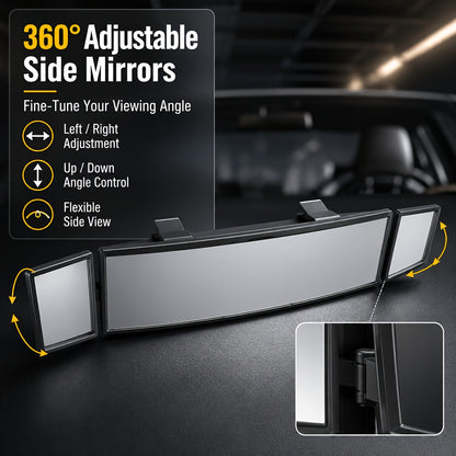 Wide-angle Convex Car Rearview Mirror-safety Clip, Seamless Arc Design, Lmproving Visibility-suitable For Cars, SUVs And Trucks, Safe Driving Accessories, Car Rearview Mirrors, Car Essential, Car Blind Spot Mirrors, Suitable For All Kinds Of for car