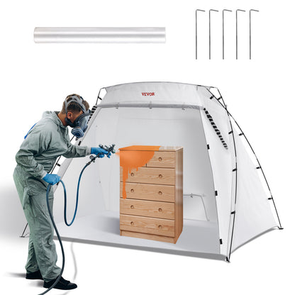 VEVOR Spray Paint Shelter Spray Paint Tent 90*62*62in/120*84*72in Portable Paint Booth DIY