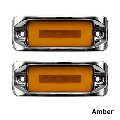 2pcs of Car Side Lights, LED High And Low Brightness + Strobe, Truck Side Signal Warning Lights, Decorative Flashing Lights for Night Driving