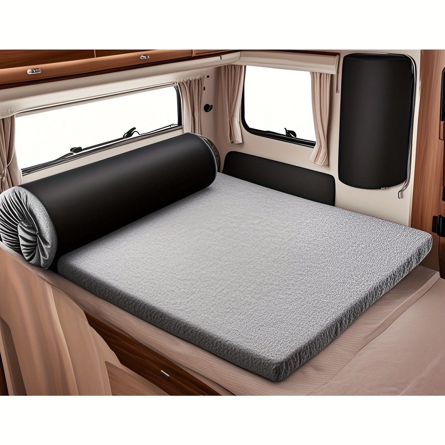 Memory Foam Camping Mattress Pad, Portable Foam Sleeping Pad for Camping, Roll Up Mattress Sleeping Mat for Adults Floor Mattress Guest Floor Bed for Sleepover, Car, Tent SUV Cot Mattress, 72.x24in