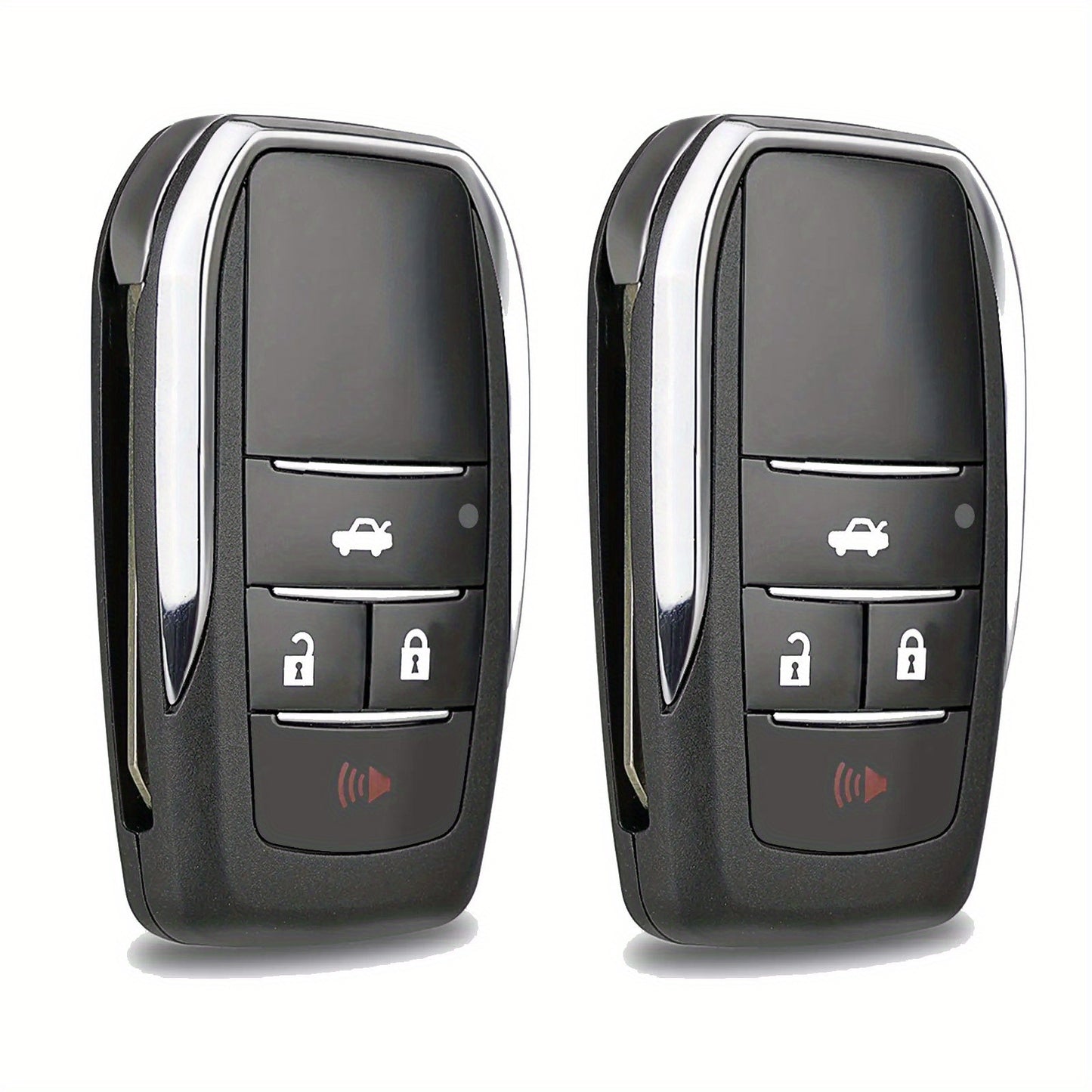 Set of 2 Enhanced Flip Key Fob Shells with 4 Buttons for Toyota Models Including Camry, Corolla, Venza, for Scion, And for Xb from 2007 to 2012, FCCID HYQ12BBY