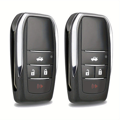 Set of 2 Enhanced Flip Key Fob Shells with 4 Buttons for Toyota Models Including Camry, Corolla, Venza, for Scion, And for Xb from 2007 to 2012, FCCID HYQ12BBY