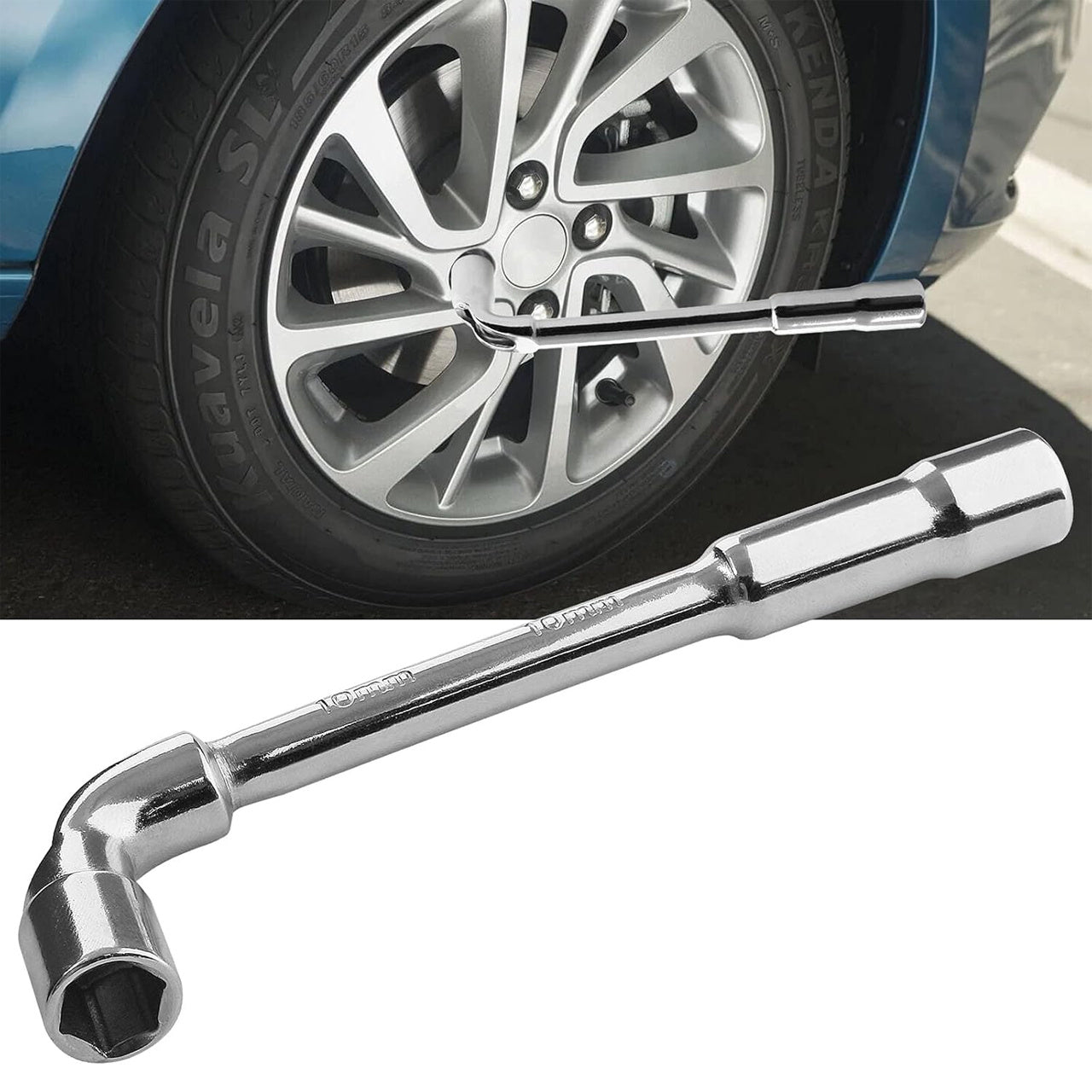 Set of 6 Hardware Tools Including a Mirror Perforated Wrench, L-Shaped Elbow Socket Wrench, And a Double-Headed Elbow Perforated Hexagon Socket Pipe Wrench