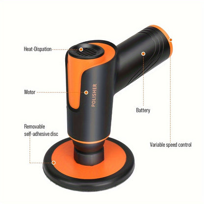100W Wireless Rechargeable Car Waxing Machine- Small Polisher Locomotive With Repair Scratch- For Multifunctional Portable Polishing!