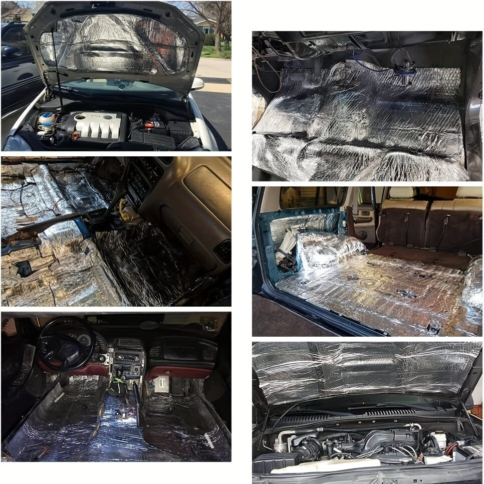 26/22Sqft Sound Deadener Car Heat Shield Noise Reduce Mat with Adhesive Layer Gifts Decorations Tools Free