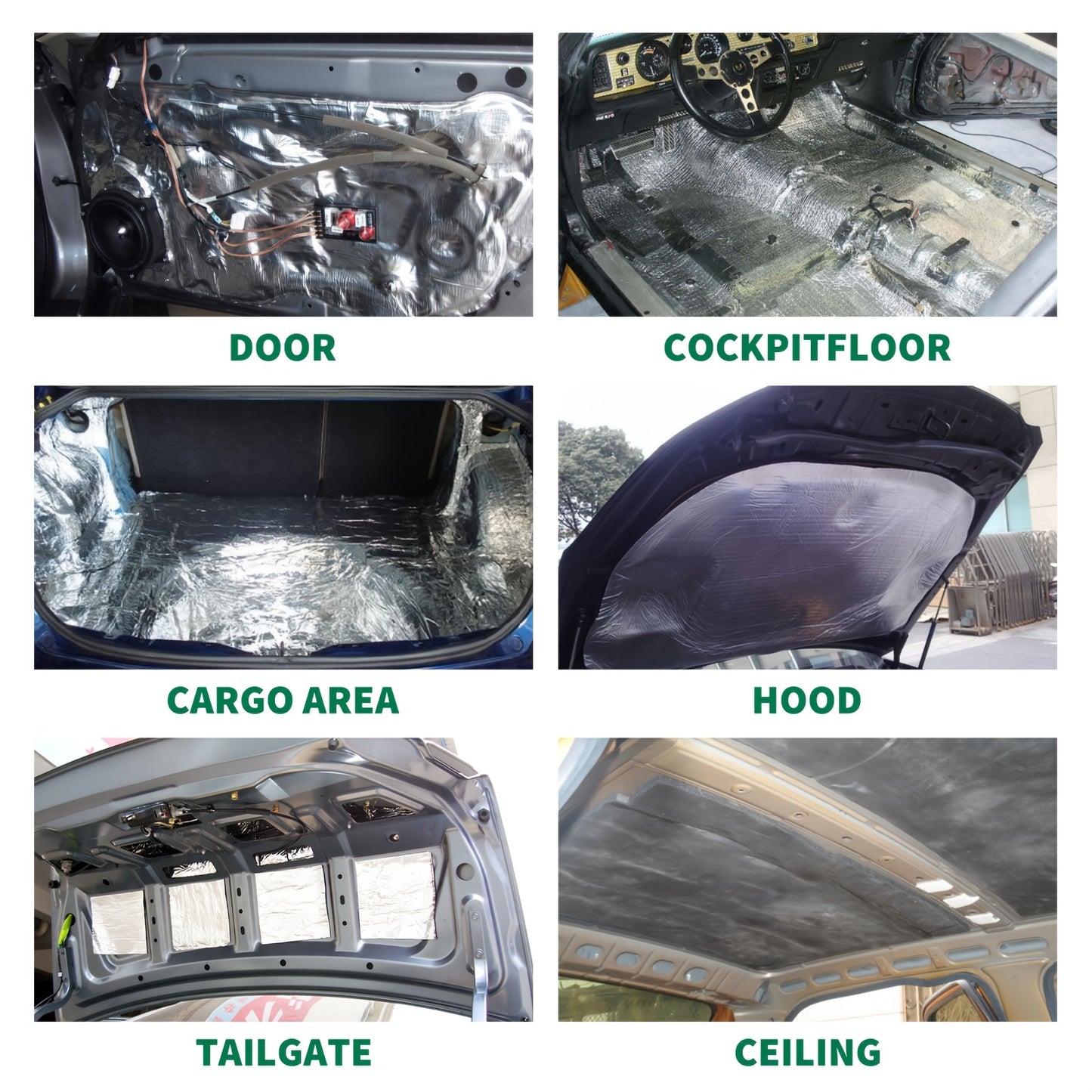 26/22Sqft Sound Deadener Car Heat Shield Noise Reduce Mat with Adhesive Layer Gifts Decorations Tools Free