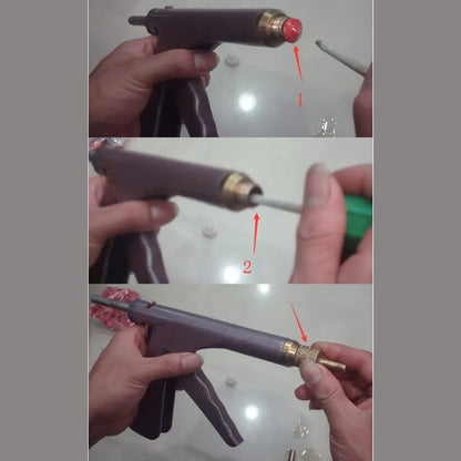 Tire Plugger Tubeless Tire Wheel Repair Gun Kit Mushroom Plug Probe Nozzle! - Tire Repair Kit - Tubeless Tire Wheel Repair Gun with Mushroom Plug And Probe Nozzle for Easy And Fast Fixing - Essential Tool for Car Owners And Mechanics, Tire Repair Gun, Tir