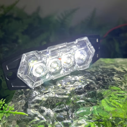 12pcs New Upgraded 12V-24V Universal LED Light for Atv Utv Boat Bike-Heavy-Duty Off-Road with Amber/Red/White, 12-24V Vehicle, Without Battery