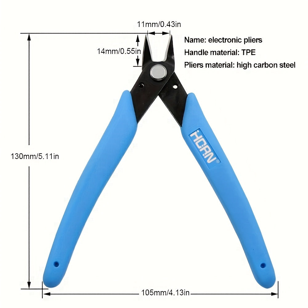 [Precision Flush Cutter Pliers] 5/10pcs 5-Inch Precision Flush Cutter Pliers - Durable Steel, Rust-Resistant, Micro Side Cutting Nippers For Electronics, Zip Ties, Crafts, Model Kits, Set Of 10