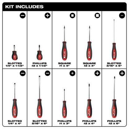 Milwaukee 2710 10 PC Screwdriver Kit