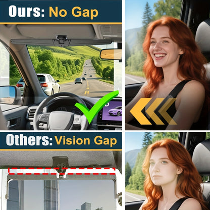 2-Pack Car Sun Visor Extender, Anti-Glare UV Protection 400 Blocker, Safety Buckle Adjustable Extension, Suitable for Safe and Comfortable Driving