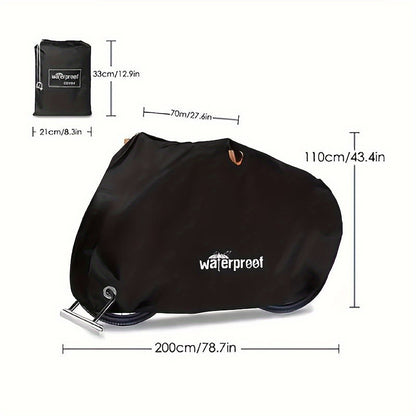 Motorcycle Covers, Heavy Duty 210D Waterproof UV Protective Tear Proof Motorbike Cover with Safety Cloth Lock Holes Design