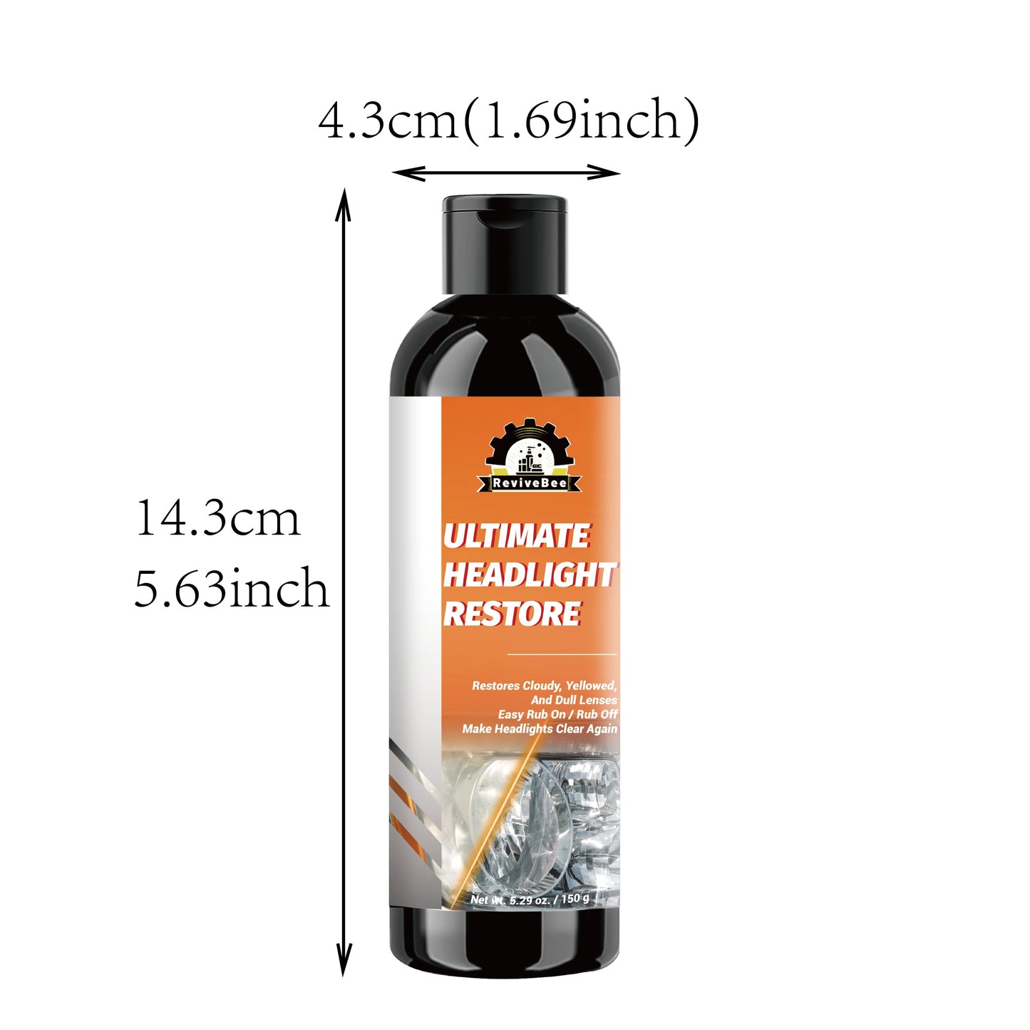 Automotive Headlight Repair Kit - Quick Refurbishment Solution, No Polishing Required, Instantly Clear Cloudy Lenses, Enhances Visibility & Brightness, Easy-to-Use Restoration and Care Kit for Car Headlight Maintenance, Headlight Cleaner