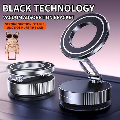 [Portable Foldable Holder] 360° Adjustable Magnetic Phone Mount, Suitable for Car/Gym/Mirror/Smooth Surfaces/Bathroom Mirror, Universal, Portable Foldable Car Phone Holder, Compatible with All Smartphones and Car Models, Foldable Design, Secure Fixation,