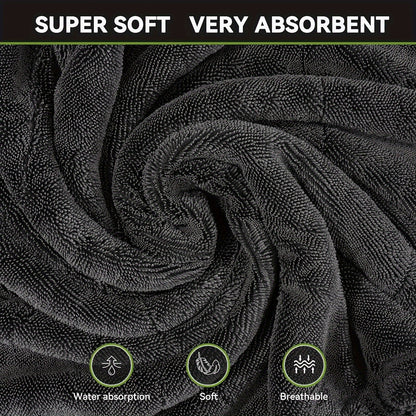 Microfiber Towels for Cars - 1300GSM X Large Size Quick Dry High Absorbent Edgeless Streak Free - Car Drying Towel for Detailing 24x36in