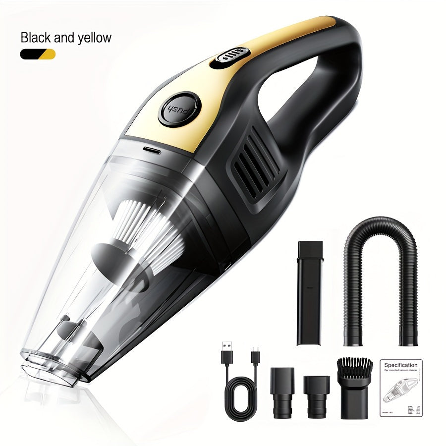 [Powerful Car Vacuum Cleaner] Powerful 5000pa Strong Suction Handheld Wireless Car Vacuum Cleaner | USB Charging, Long Working, For Cars, Homes, Offices, Pet Hair Cleaning - Car Accessories For Men Women