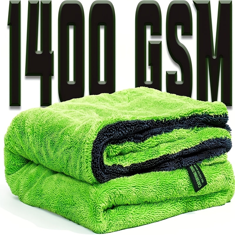 1400GSM Thick-Walled SUV Truck Car Cleaning Towel. Ultra-Large Size 48X24 Inches, Double-Sided Ultra-Fine Fiber Cloth. Quick-Dry Car Cleaning Towel, Suitable for Trucks, SUVs, Car Maintenance, Vehicle Care, Professional Car Cleaning Towels.