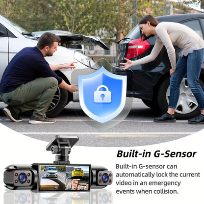 360 ° 4-channel/3-channel 1080P High-definition Ultimate Safety Driving Recorder Set, Car Camera 1080P Front And 720P Front, Back, Left, Right Full Coverage, Night Vision, WDR, G Sensor, Loop Recording - Car, Optional Cardless/32GB/64GB TF Card.