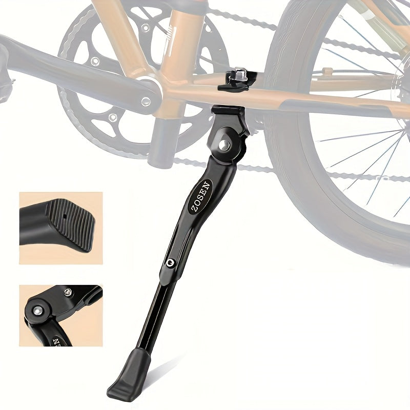 Bike Kickstand, Adjustable Strong Aluminum Alloy Bicycle Kickstand for 24-29 Inch Bikes