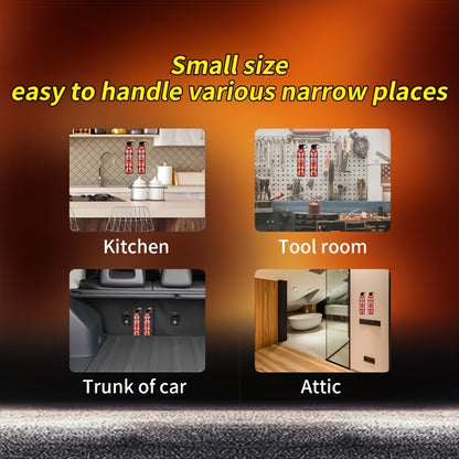 Portable Fire Extinguisher | 4-in-1 Small Fire Extinguisher for Home, Garage, Kitchen, Car | for Electric, Textile | Non-Toxic, Easy Clean, Wall Mount Include
