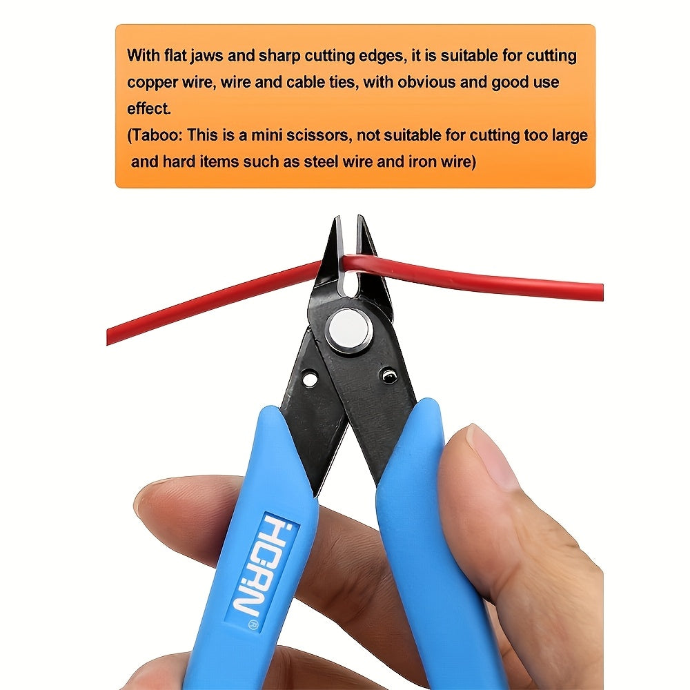 [Precision Flush Cutter Pliers] 5/10pcs 5-Inch Precision Flush Cutter Pliers - Durable Steel, Rust-Resistant, Micro Side Cutting Nippers For Electronics, Zip Ties, Crafts, Model Kits, Set Of 10