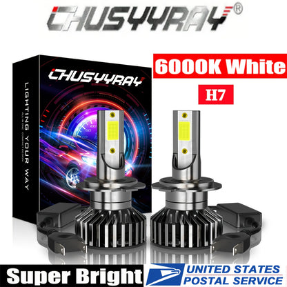 2pcs 9008/ H13 LED Headlight High/ Low Beam Bulbs Kit 12V 80W 6000K Cool White 27000LM Tow-Sided Ultra Bright COB Chip Plug And Play, Without Battery