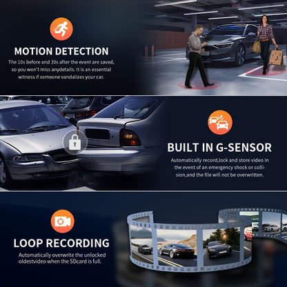 Front And Rear Dual-Lens! FHD 1080P Driving Recorder - Car Driving Recorder, Car Camera Infrared Night Vision Function, 170° Wide-Angle Car DVR Camera Loop Video Gravity Sensing Car Dashboard Video Camera, Automotive Parts Tachograph Christmas Gift