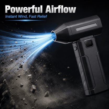 [Air Dryer, Blower, and Blades] Blower for Car Cleaning High-speed Turbine Fan, 3600mAh USB Rechargeable Portable Jet Fan (with LED Light), Wireless Dust Blowing Fan and Air Dryer, Heavy-duty Blower Suitable for Cars, Outdoors