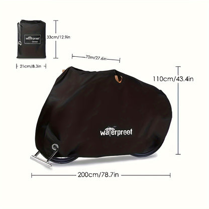 Motorcycle Covers, Heavy Duty 210D Waterproof UV Protective Tear Proof Motorbike Cover with Safety Cloth Lock Holes Design