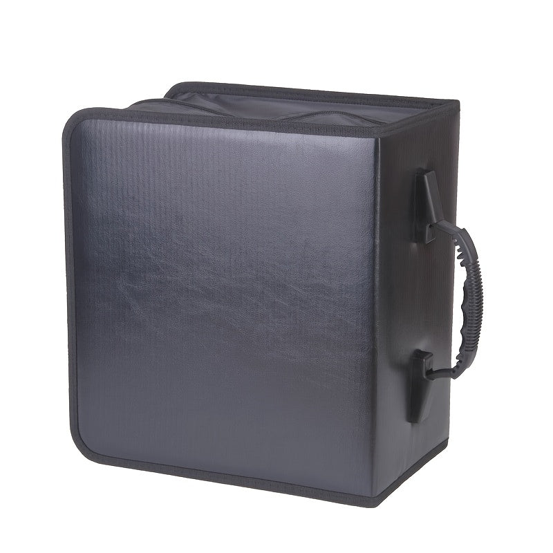 A 520-Slot PU Faux Leather CD Holder, Spacious Enough for Storage, Shielded by a Plastic Cover, This Black Bag Is Ideal for Cds And Dvds. It'S a Portable Storage Solution Perfect for Events, Moving, Promotional Advertising, And Anniversary Parties